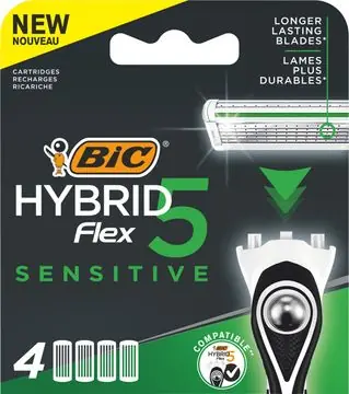 Bästa pris | BIC Hybrid Flex5 Sensitive Rakblad