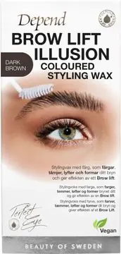 Få kvar i lager - Depend Pe Brow Illusion Wax Dark Brown