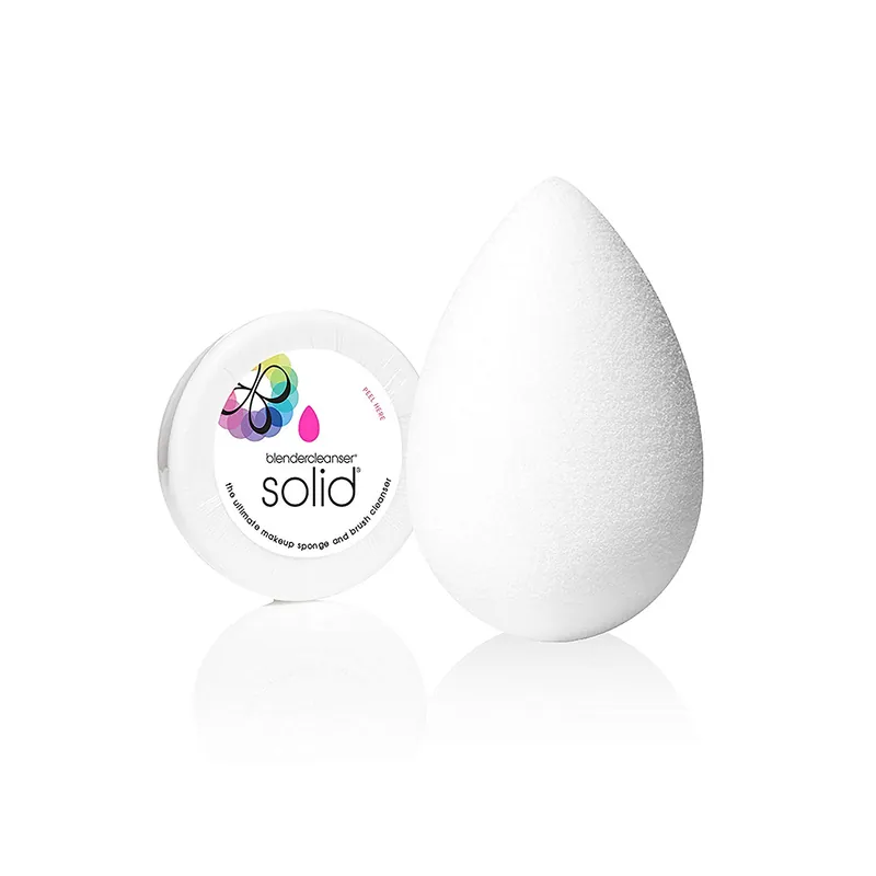 BeautyBlender Pure White + Mini Solid Cleanser Kit | Snabb leverans