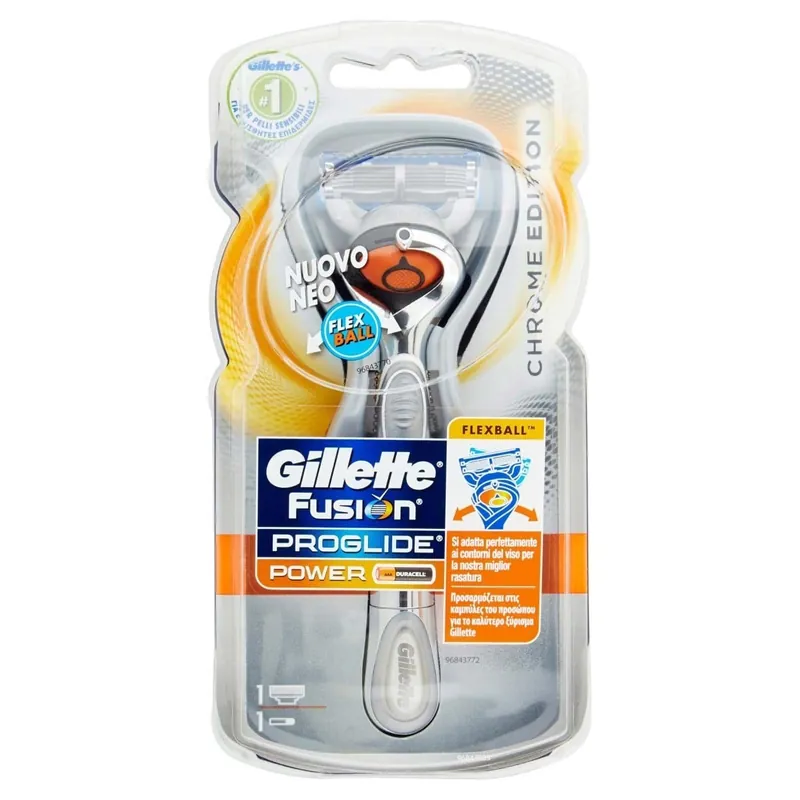 Gratis retur - Gillette Fusion ProGlide Power with Flexball Technology Chrome
