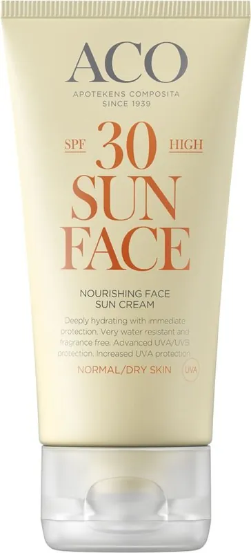 Gratis retur - ACO Sol Face Cream Spf 30 50ml