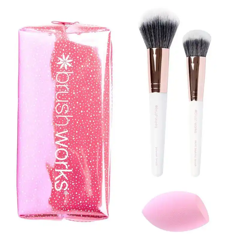 Fabrikspris | Brushworks Travel Makeup Brush & Sponge Set
