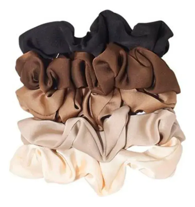 Satin Scrunchie Set - 5 st - Outlet