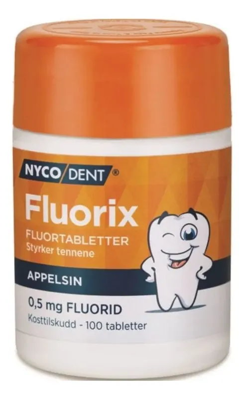 Bästa pris | Fluorix 0,5 mg Apelsin - 100 tabletter